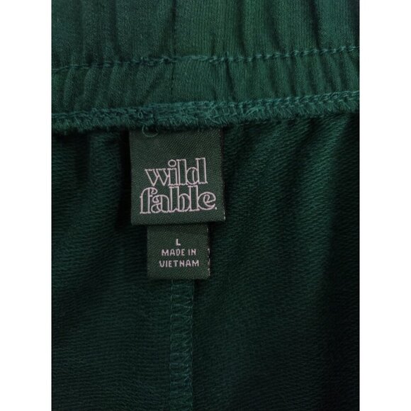 Wild Fable Green Elastic Waist Womens Shorts Size Large Cotton Blend. - Picture 3 of 7